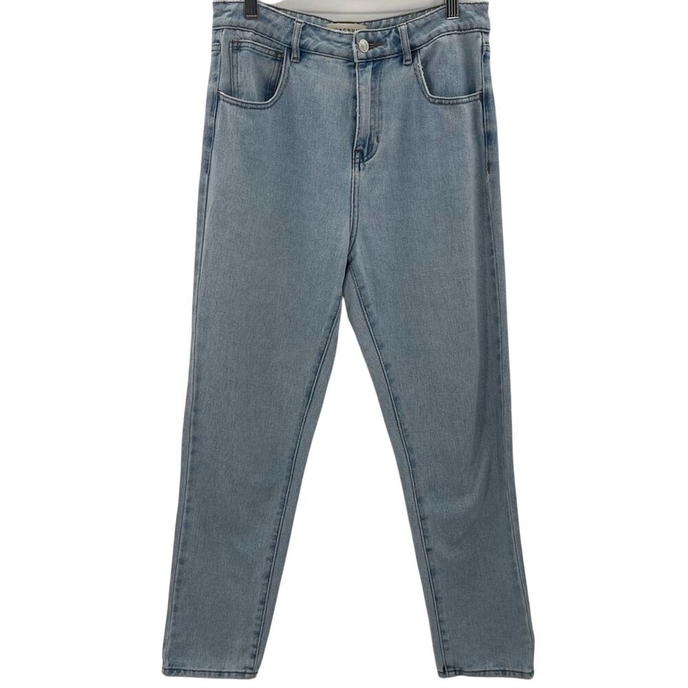 PACSUN Straight Leg Y2K Light Wash High Waisted Boho Relaxed Mom Jeans Size 27